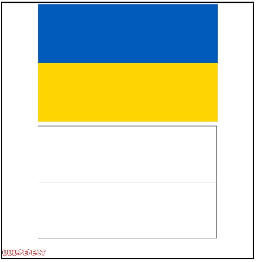 Ukrainos vėliava spalvinti