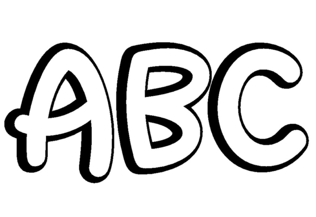 Çocukların boyaması için ABC harfleri