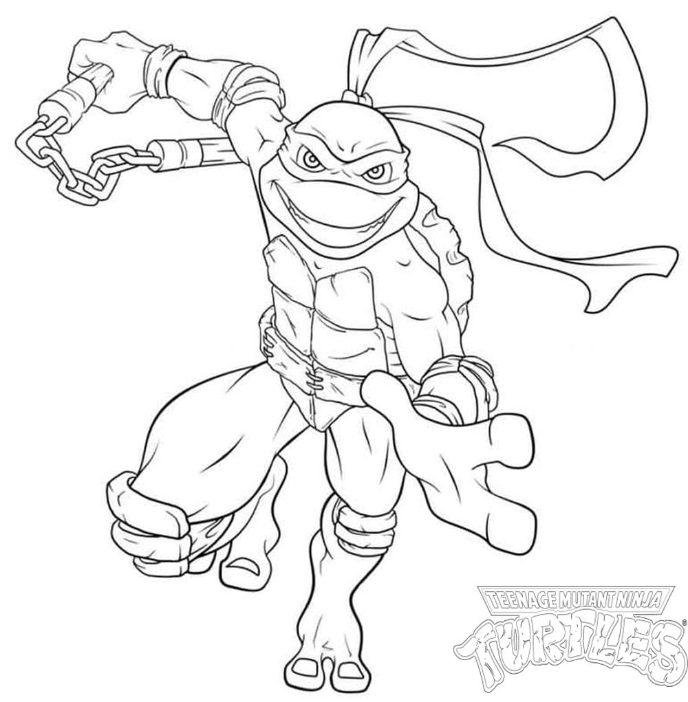 Teenage Mutant Ninja Turtles untuk mewarnai