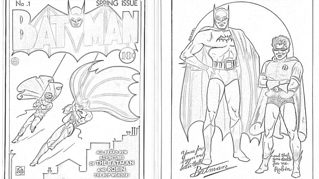 Batman komiks pro vybarvení