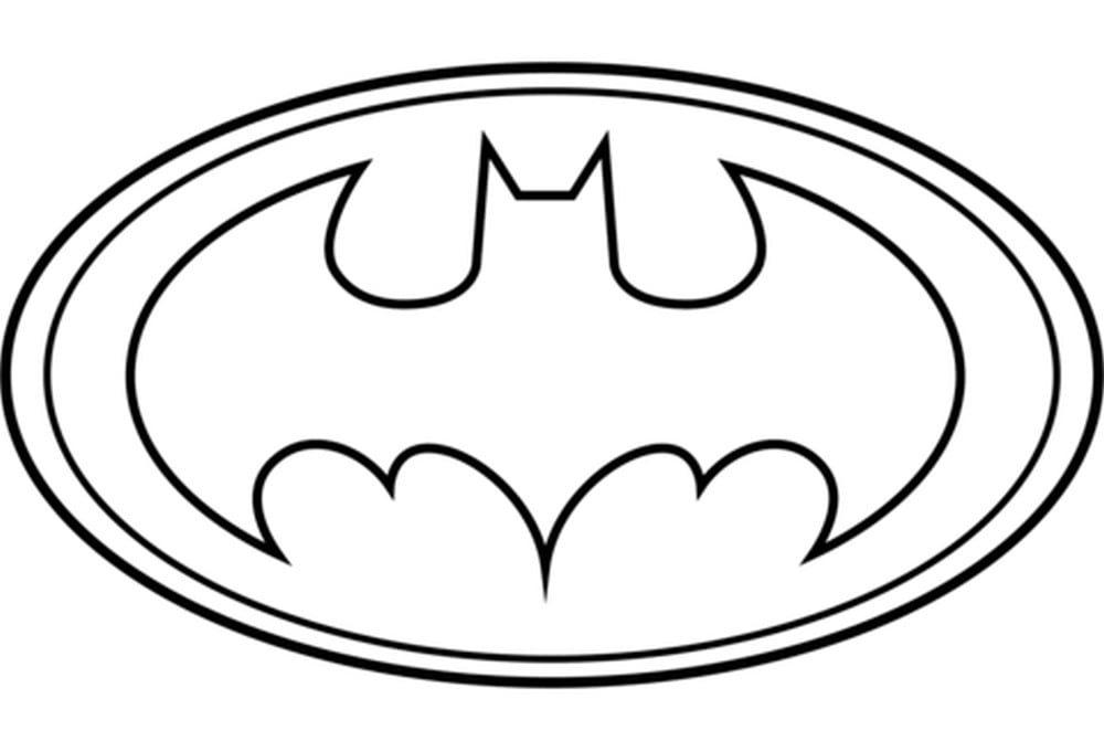 Batman logotipas spalvinimui