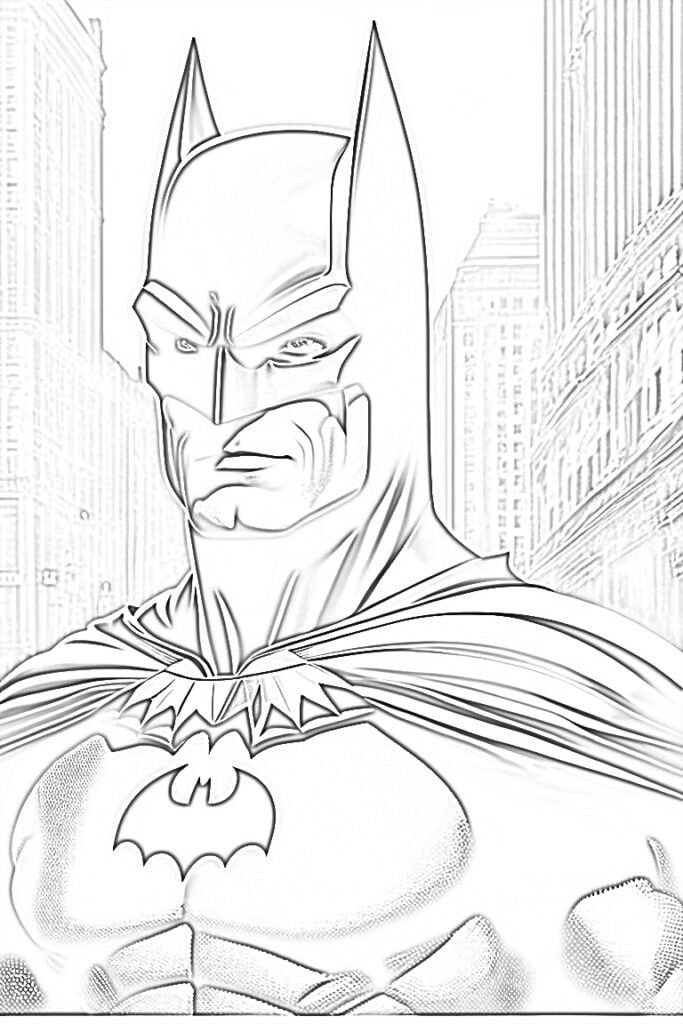 باتمان في صفحة التلوين نيويورك