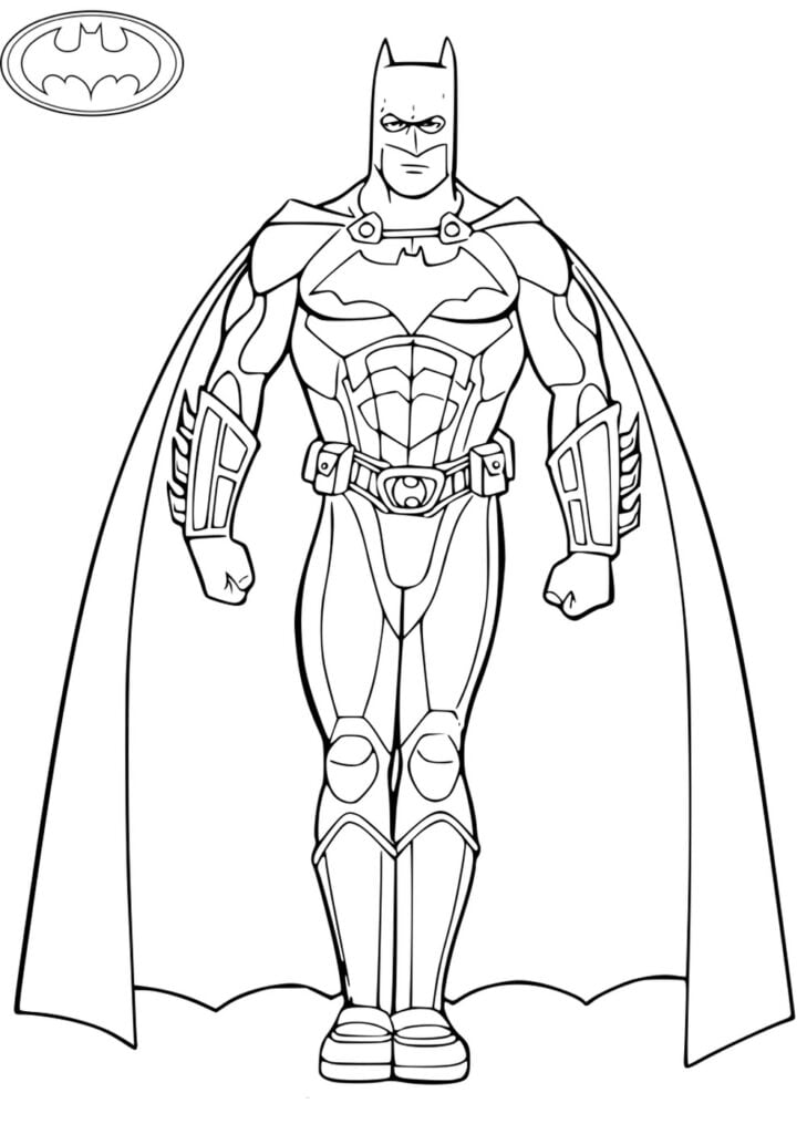 Batman debout dessin coloriages