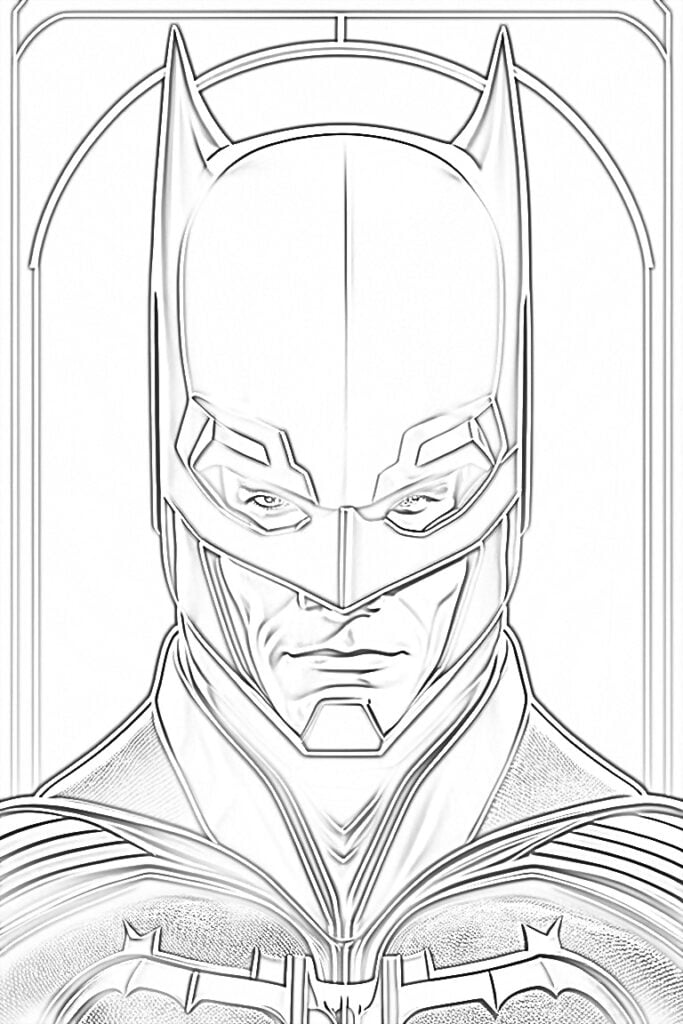 Batman close para colorir