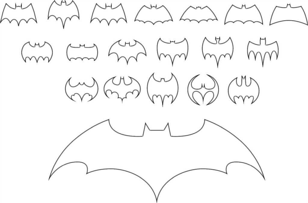 Batman кажани для розмальовки