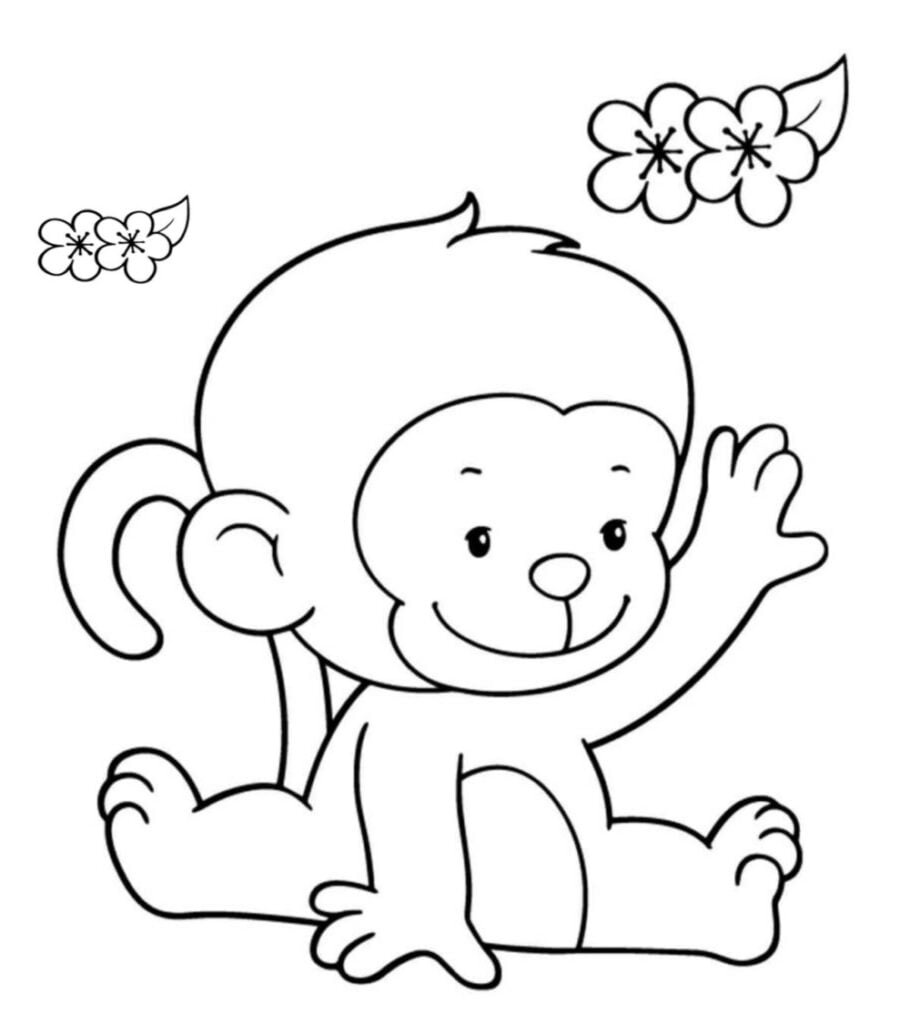 Macaco para colorir