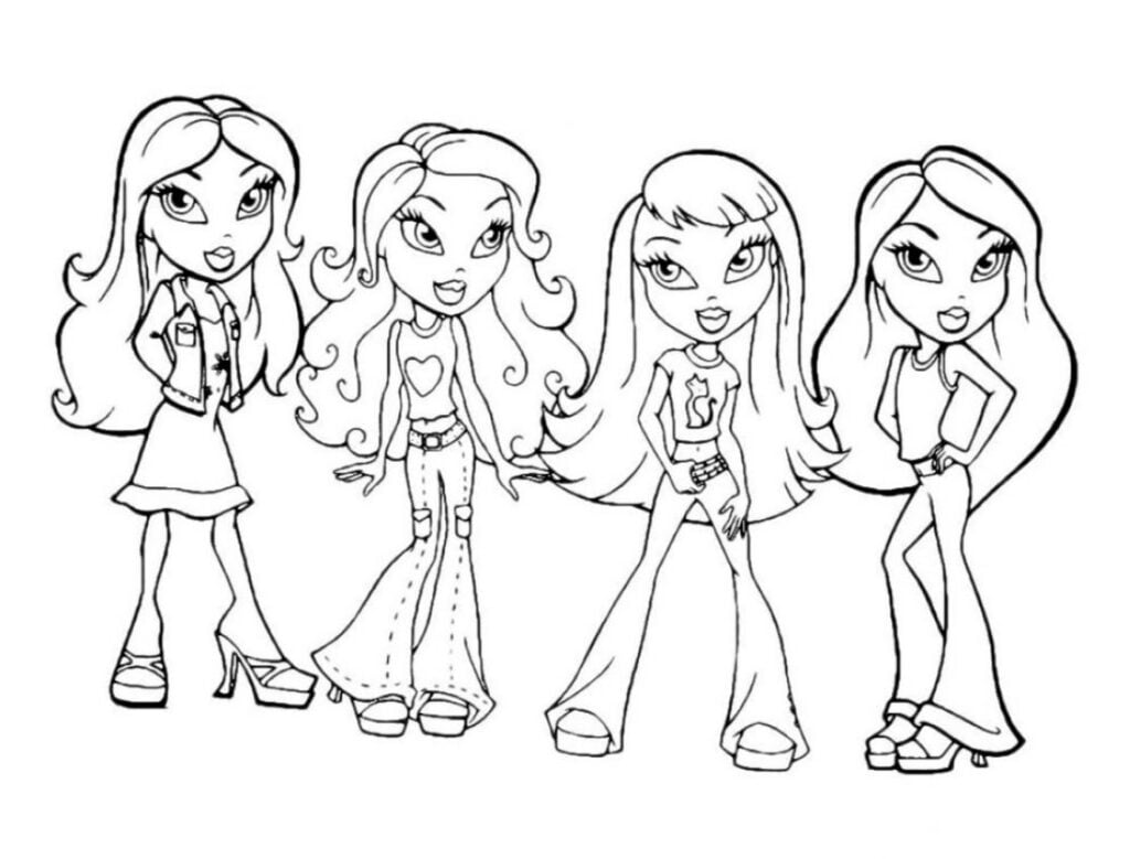 Filles Bratz coloriage