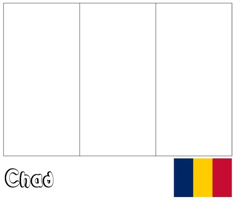 Čado Respublikos vėliava mėlyna geltona raudona