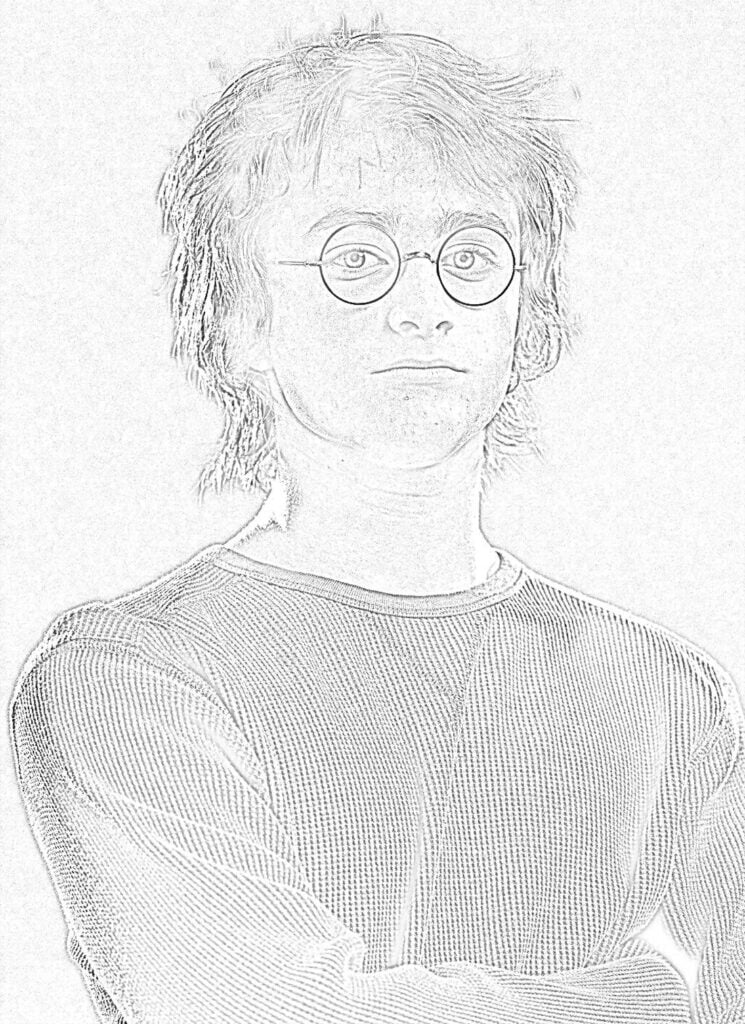 Daniel Radcliffe tegninger til farvelægning