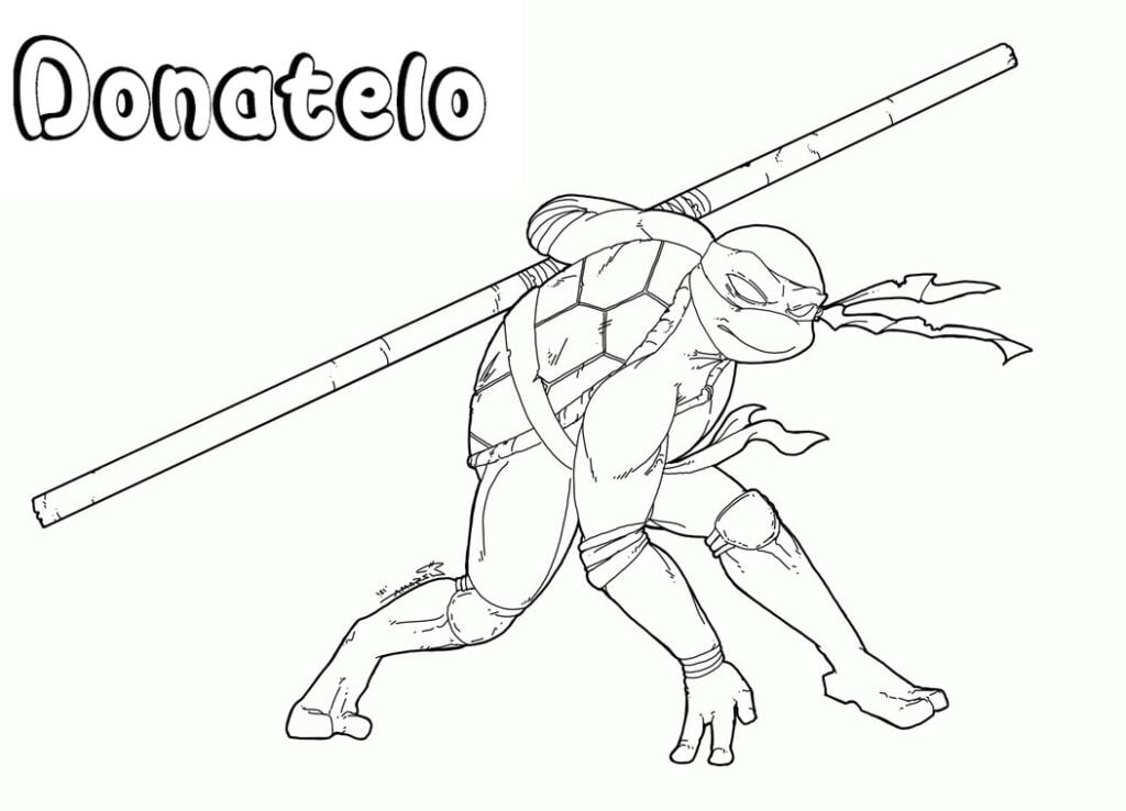 Donatello para colorear