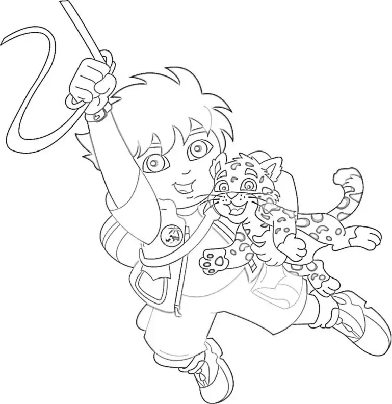 Dora  색칠공부친구호랑이