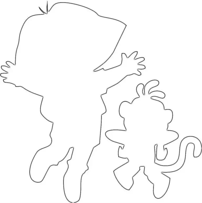 드로잉용 Dora 실루엣