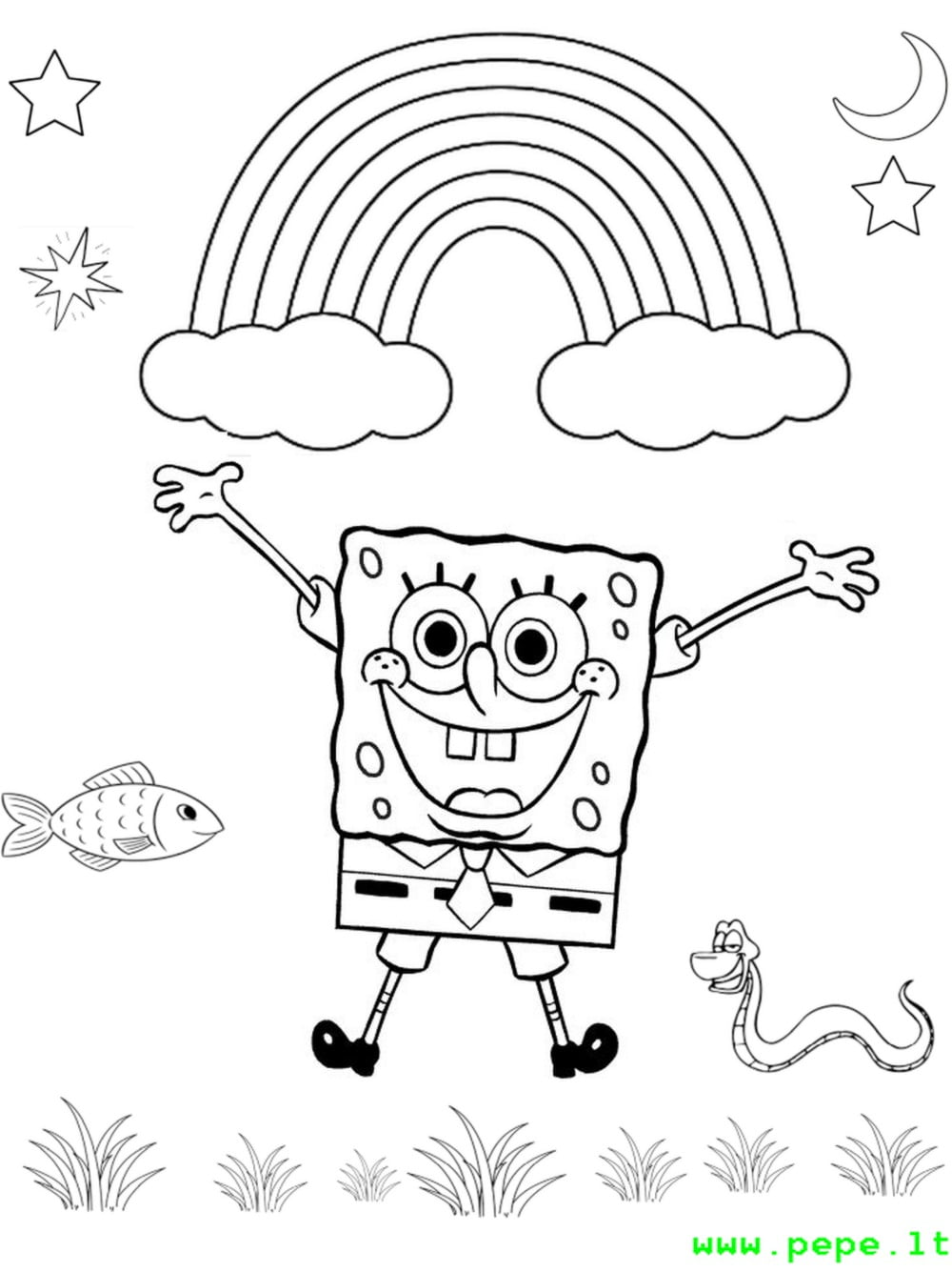 Sunđer Bob Kockalone bojanka 🧽 - PEPE