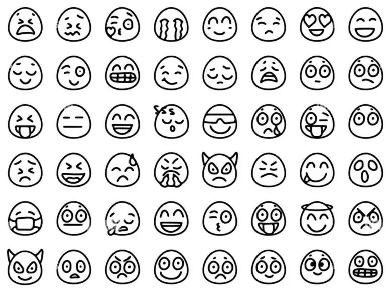 Emoticons om in te kleur
