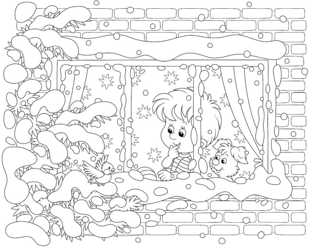 Hiver profond coloriage