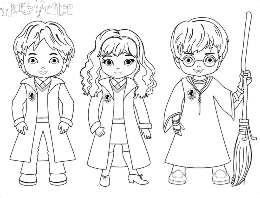 Harry Potter niños para colorear