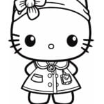 Bolalar uchun Hello Kitty bo'yash rasmlari