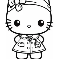 صور تلوين Hello Kitty للأطفال