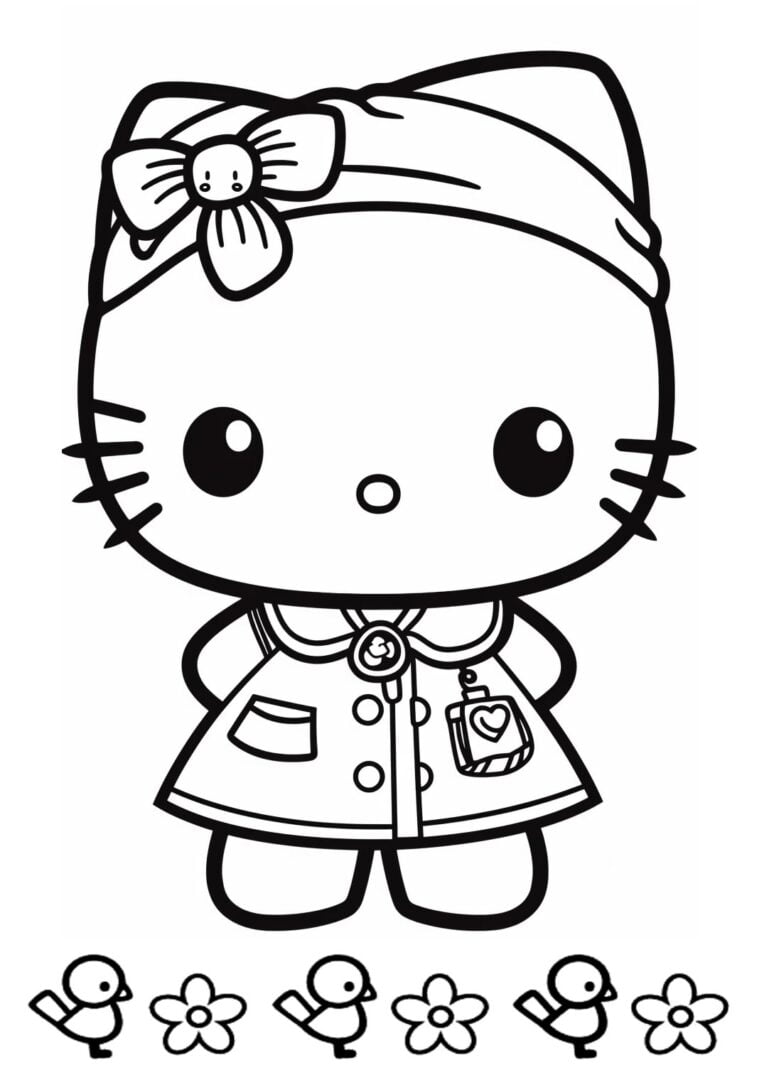 صور تلوين Hello Kitty للأطفال