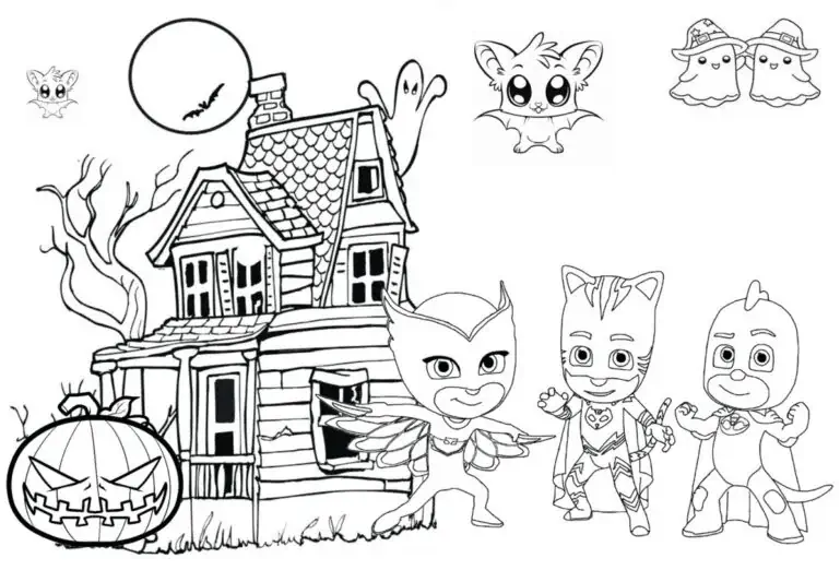 ハロウィンぬりえ用パジャマスク