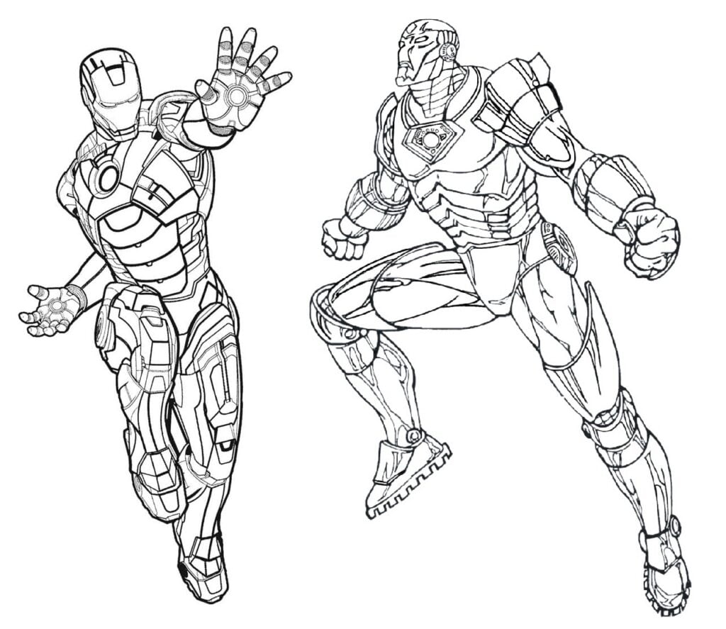 Iron man (homme de fer) coloriages