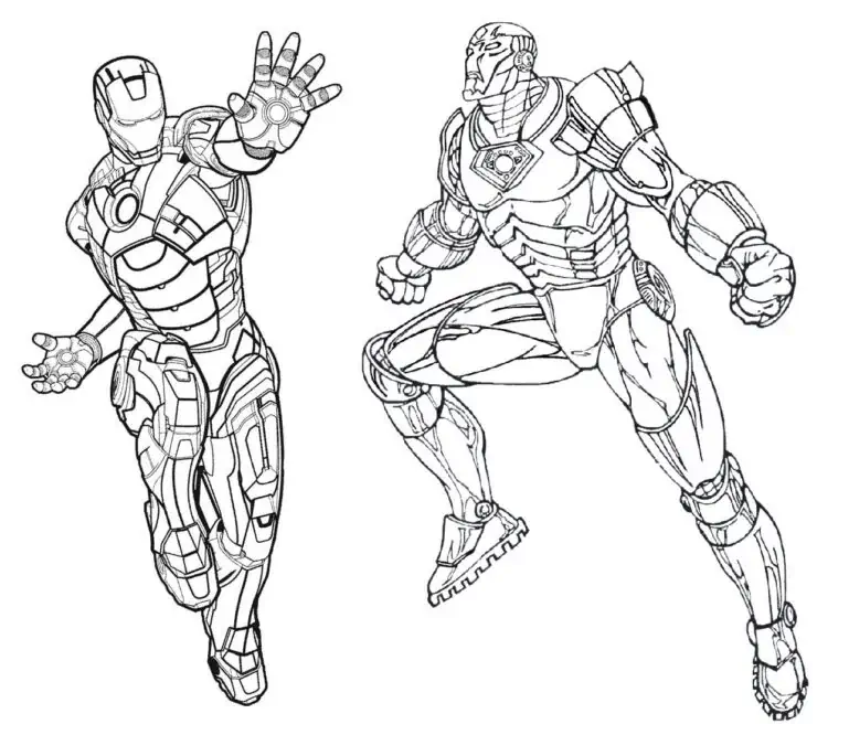 Iron man (iron-man) pobarvanka