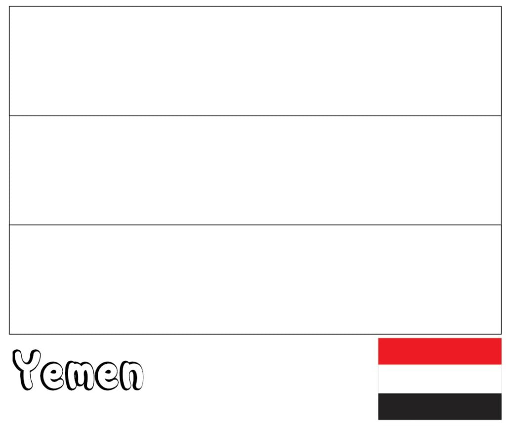 Jemeno vėliava spalvinimui, Jemenas