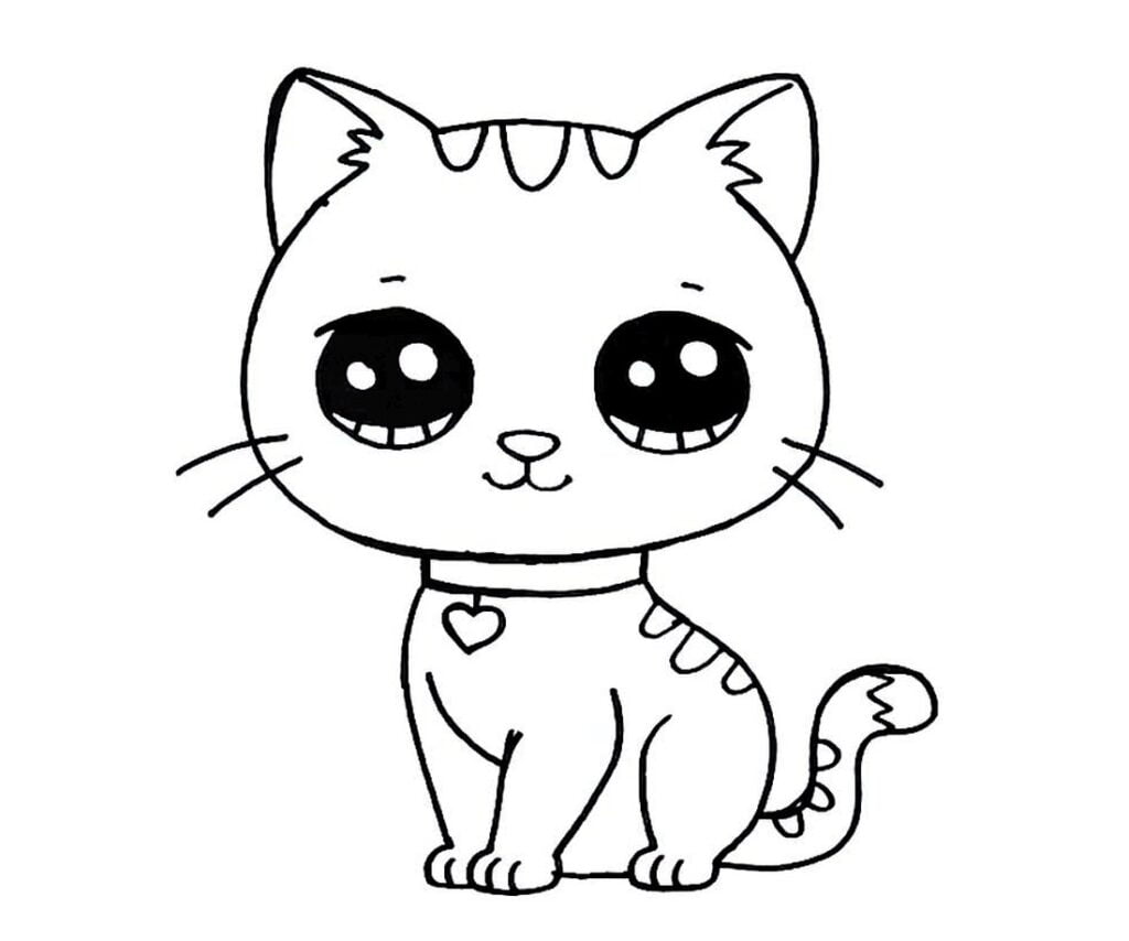 Gatinho, desenho para colorir