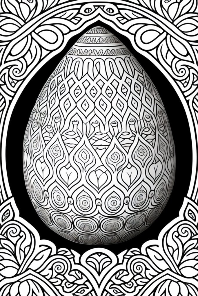 Oeuf de Pâques coloriages