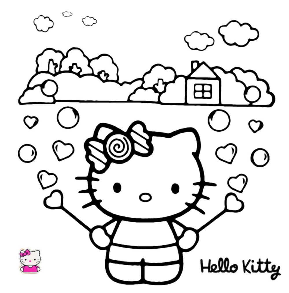 Hello Kitty i feltet, farge