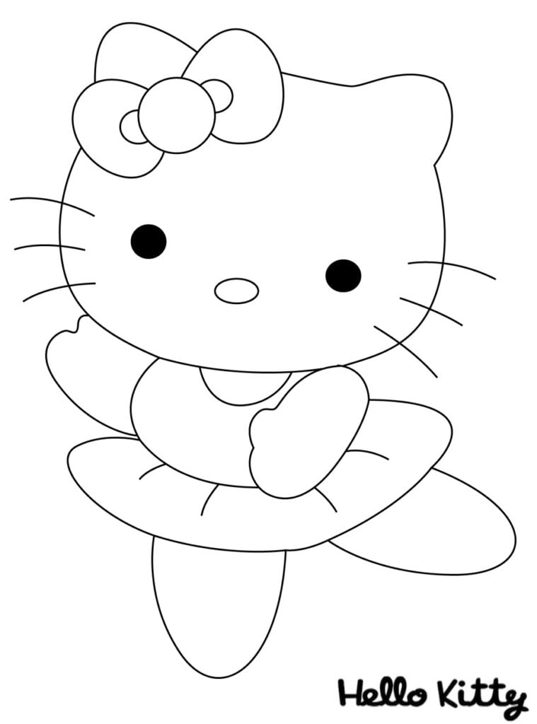 Hello Kitty baile, colorear