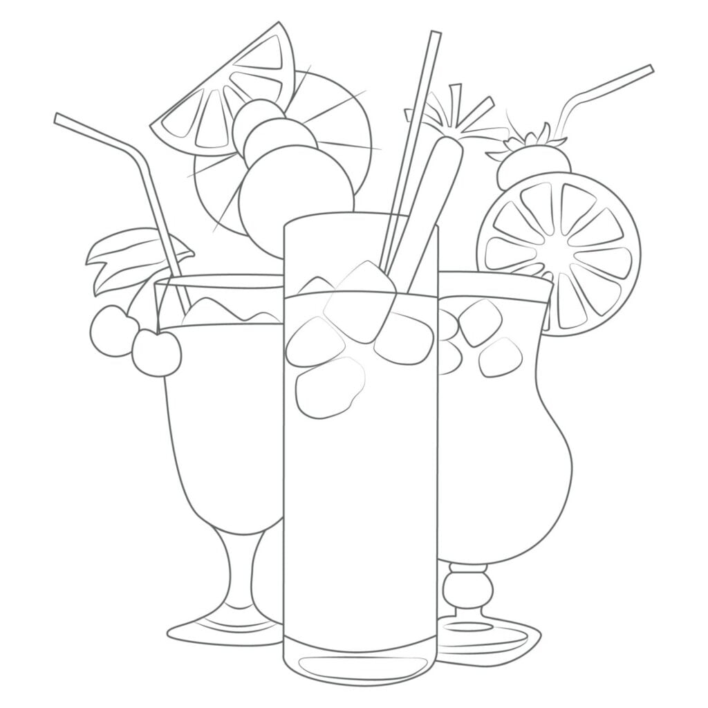 Colorer les cocktails