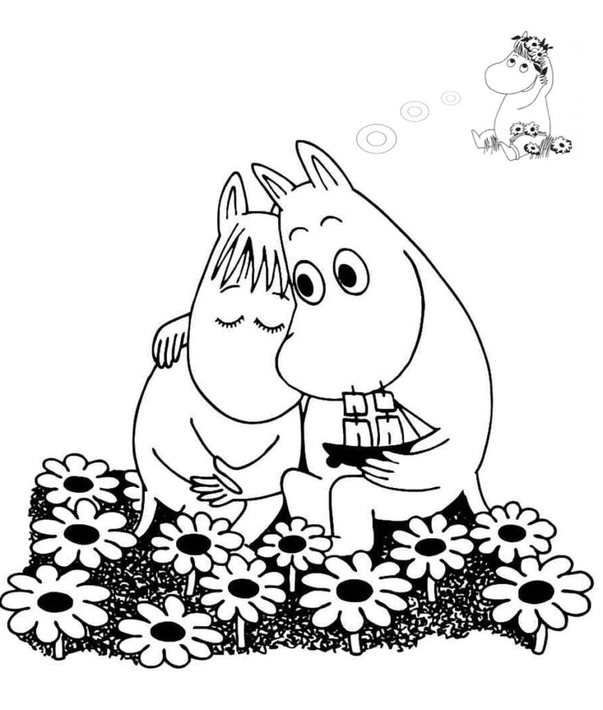 Moomin trolls para sa pagkolor, moomin