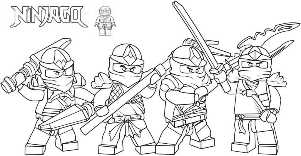 NinjaGo Lego para colorir