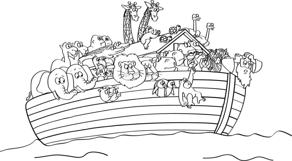 Arca lui Noe de colorat