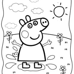Peppa pig bo'yash chizmalari