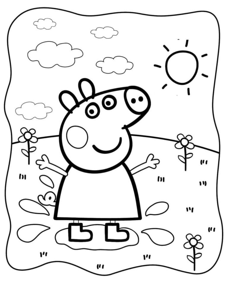 Peppa pig inkleur tekeninge