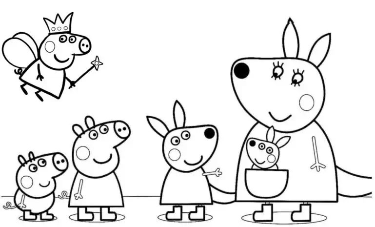 Peppa 캥거루 색칠 공부
