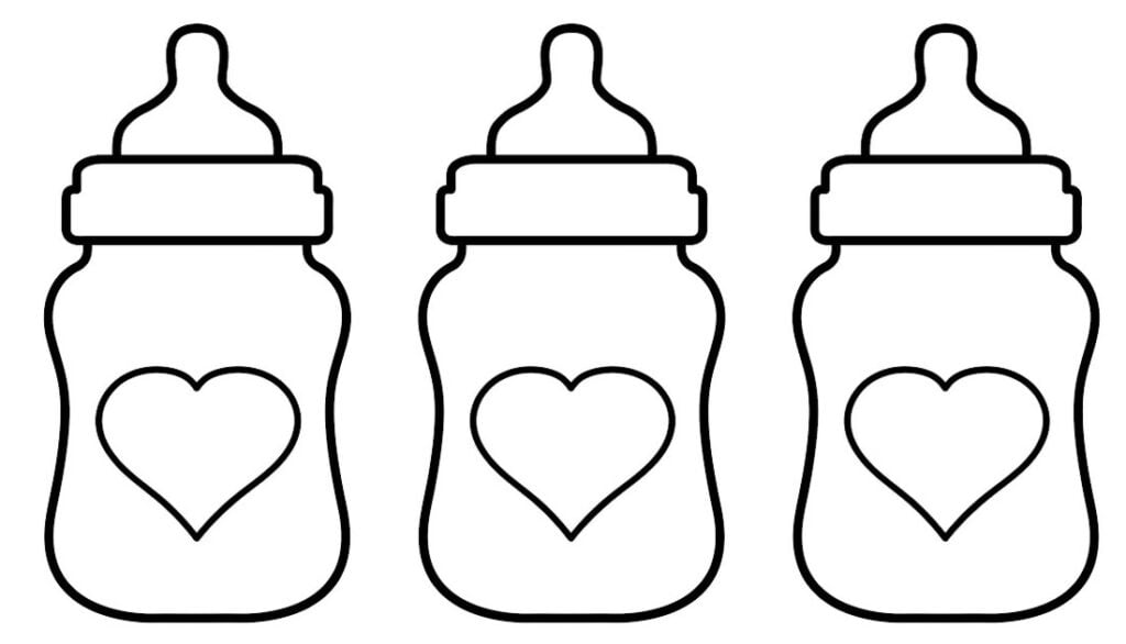 Trois bouteilles de lait coloriage