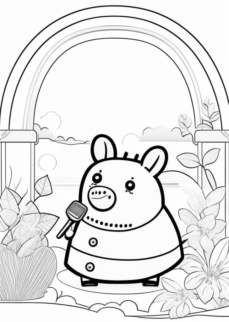 Desenhos para colorir de George Pig em bicicleta - Desenhos para colorir  gratuitos para imprimir