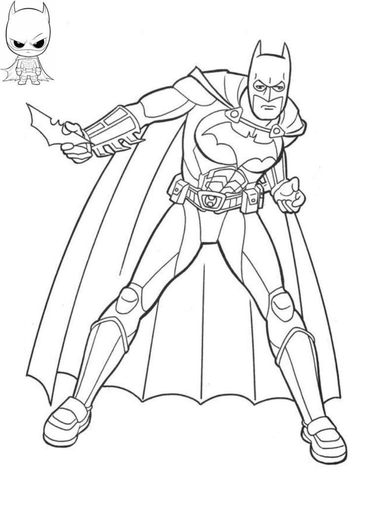 Злий Batman малюнок для розмальовки