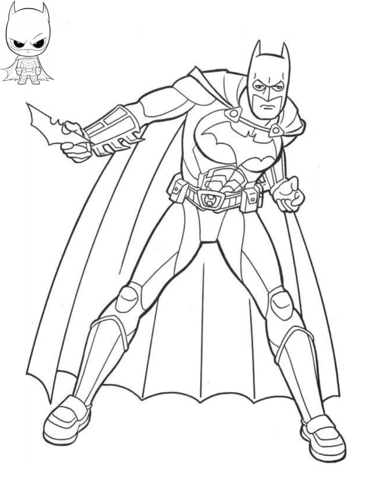 Dessin de Batman en colère coloriages