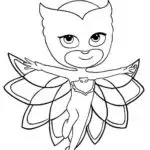 Desenhos de Máscaras PJ para colorir