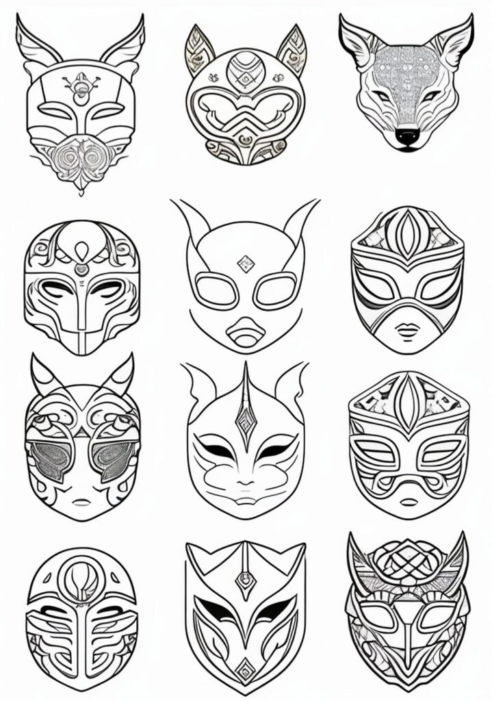 Masks ya PJ ya kupaka rangi