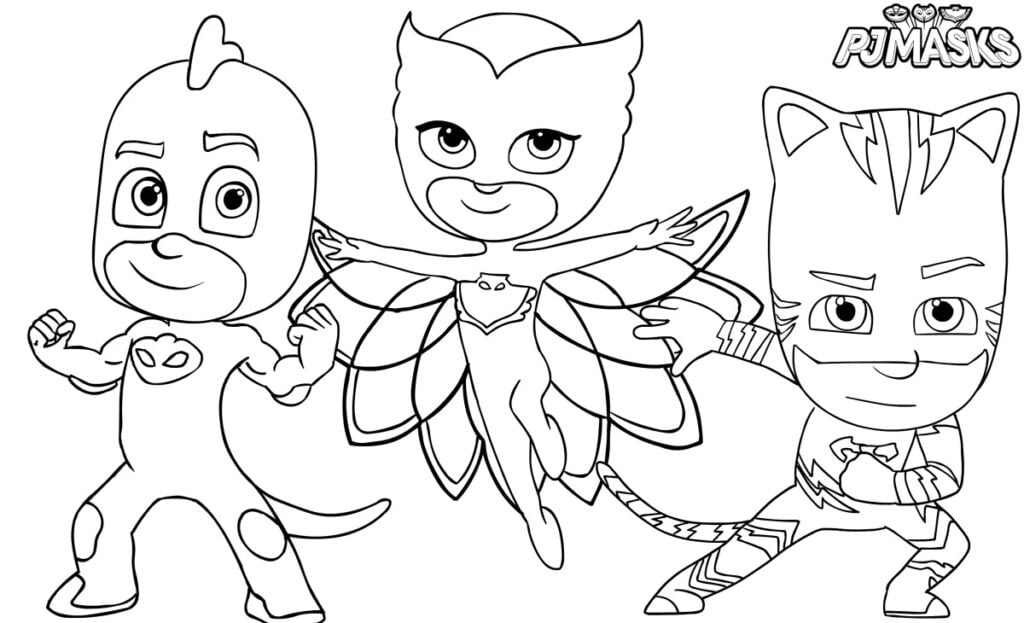 Gekko, Owlette, Catboy målarbilder