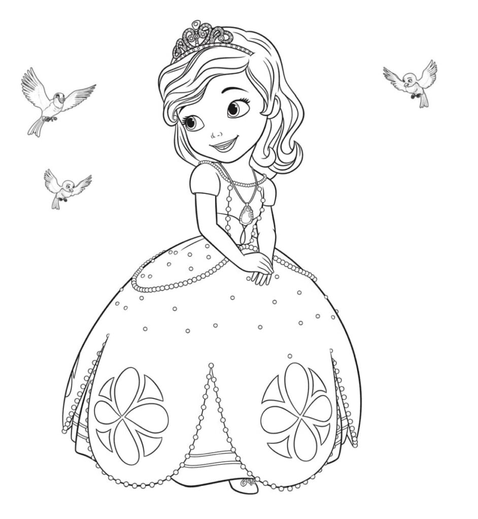 Princesa Sofia para colorir