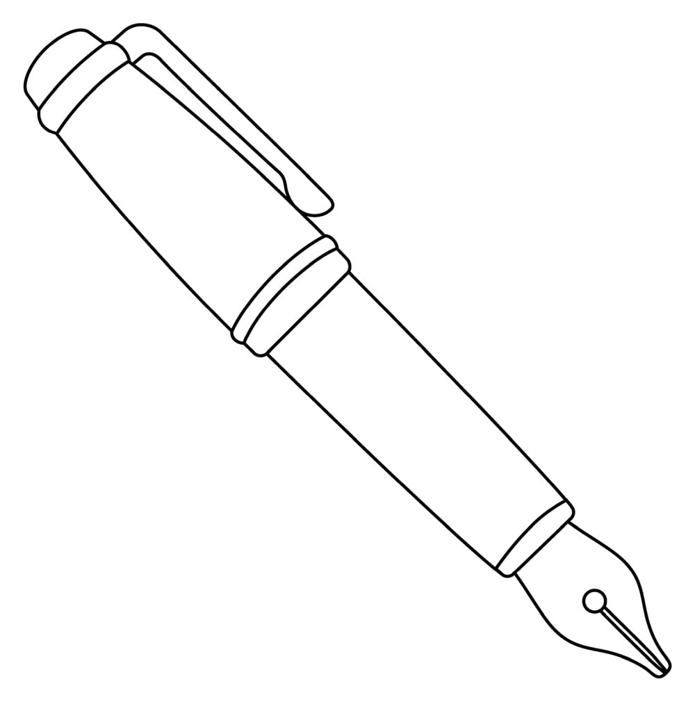 črnilo pobarvanka, nalivno pero