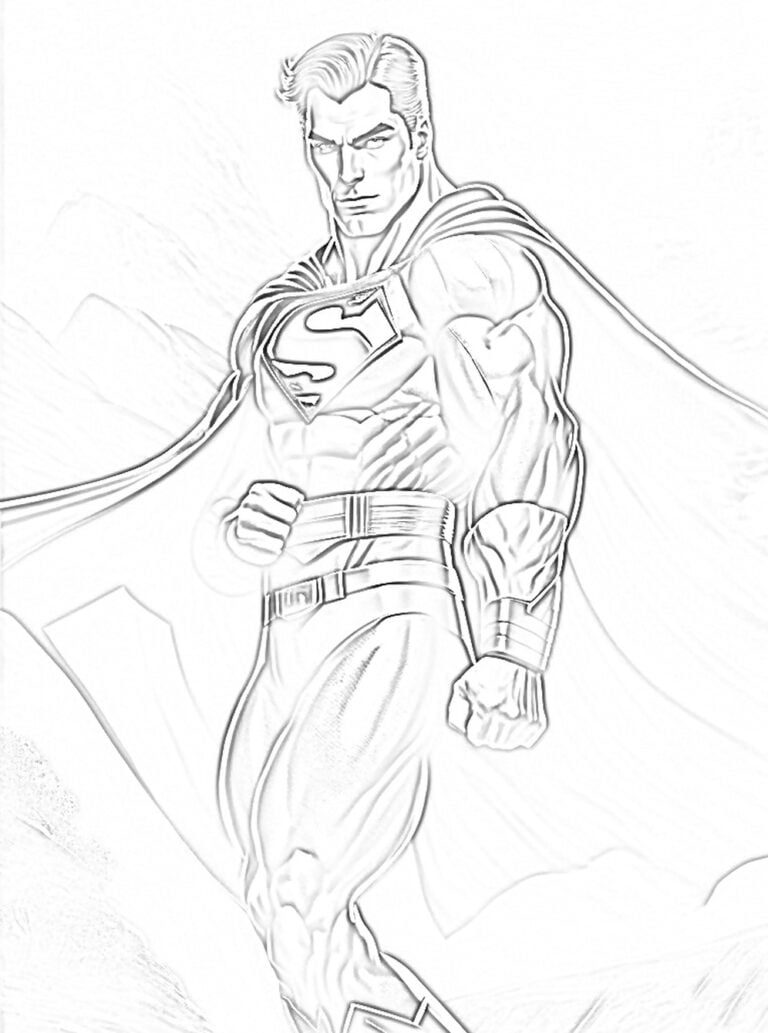 تلوين Superman 💥 - PEPE.LT