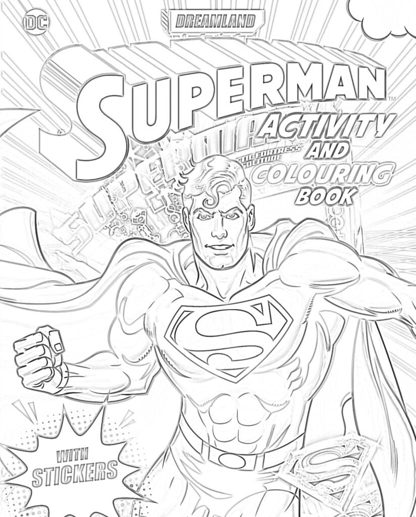 Superman tegneserie for fargelegging