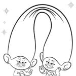 Trolls rajzok színező
